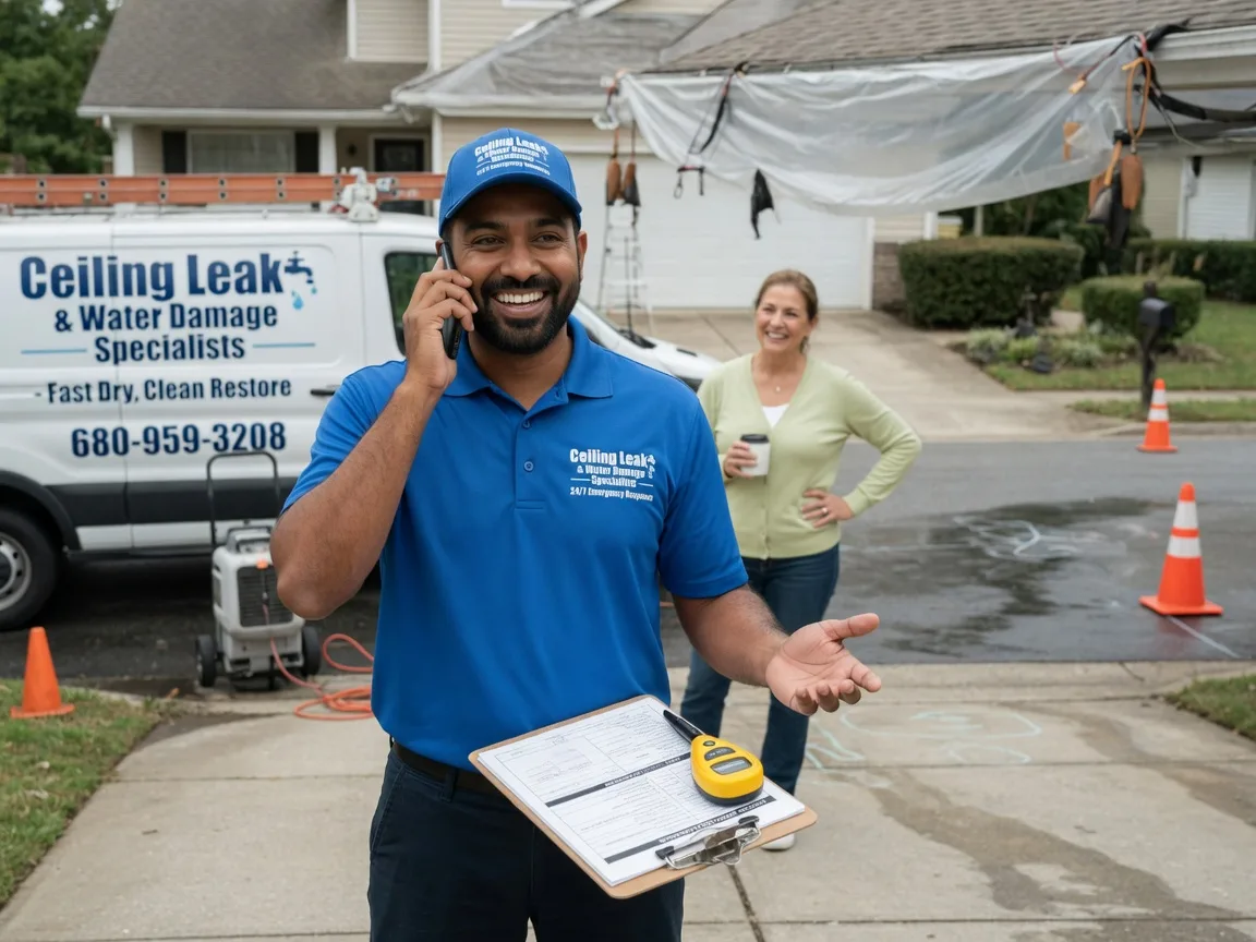 Ceiling Leak Cleanup Mccausland, IA FAQs